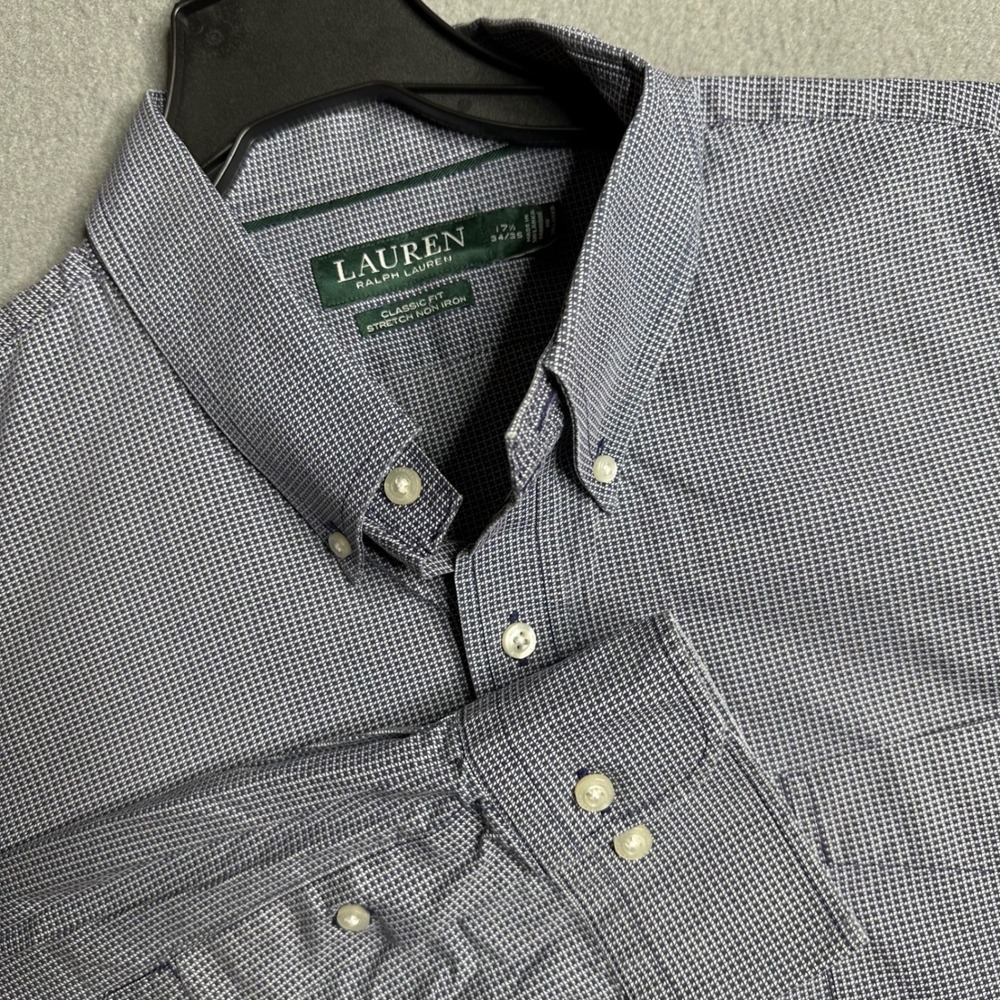 Lauren Ralph Lauren Men Classic Fit Stretch Non Iron Dress Shirt 17 1/2 34 35 - Picture 1 of 7